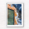 Aerial beach shot above the seaside oceanpool of McIvers baths, Coogee