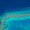 Aerial Island View from seaplane above Indian Ocean, Maldives