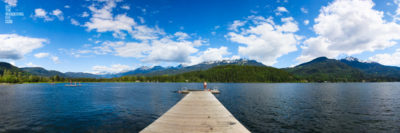 Alta Lake Whistler. With Whistler Blackcomb mountains in the background.