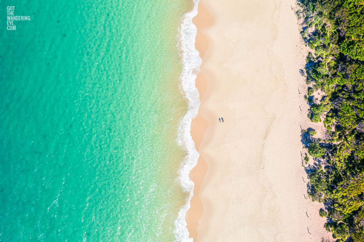 Beach Aerial Deserted Beach in the South Coast NSW