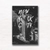 New York Art Prints. Black & White Wandering Types Collection