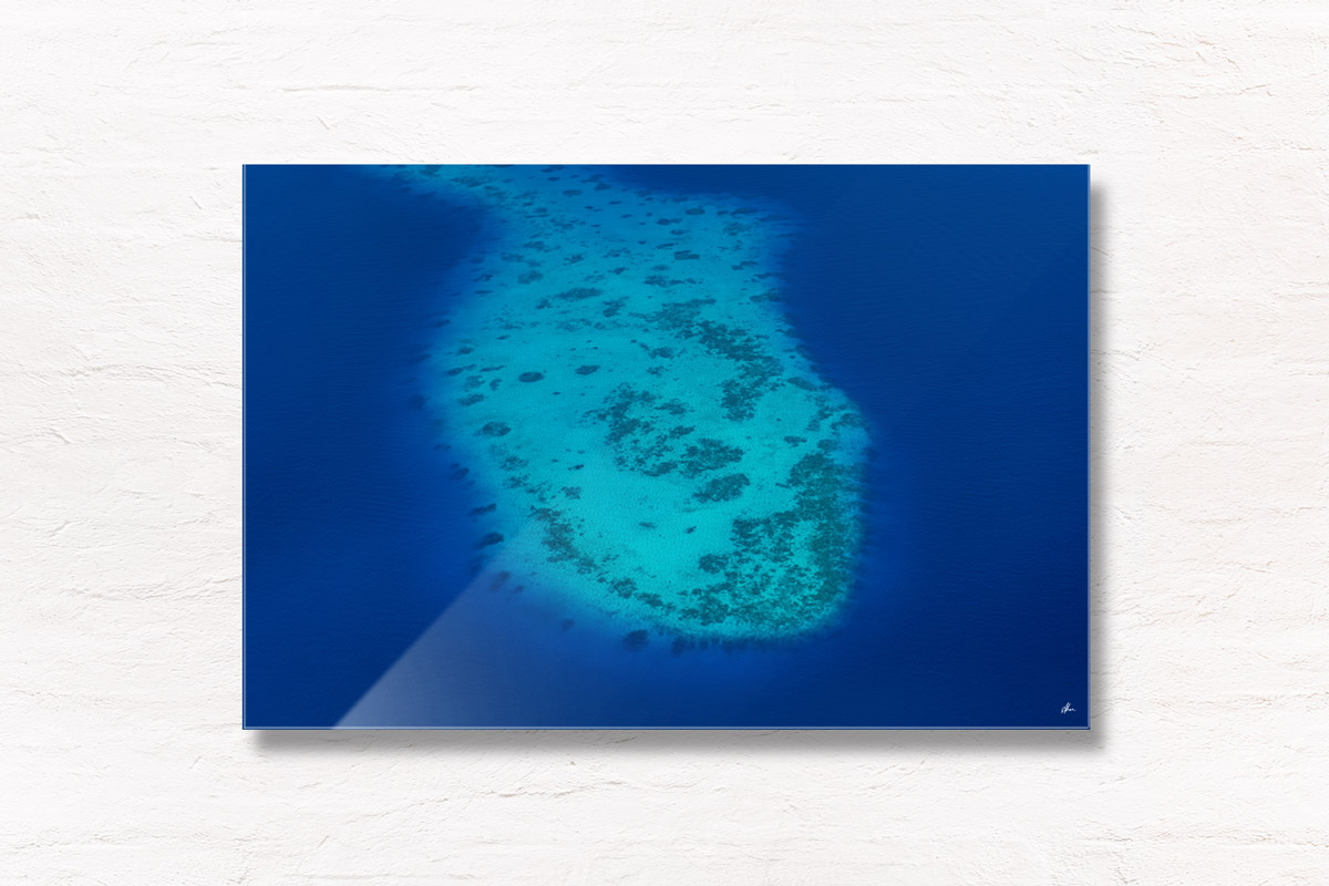 Maldives Islands Aerial. Blue indian ocean