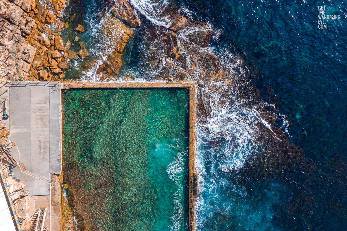 Wylies Baths Aerial View, Coogee rockpool.