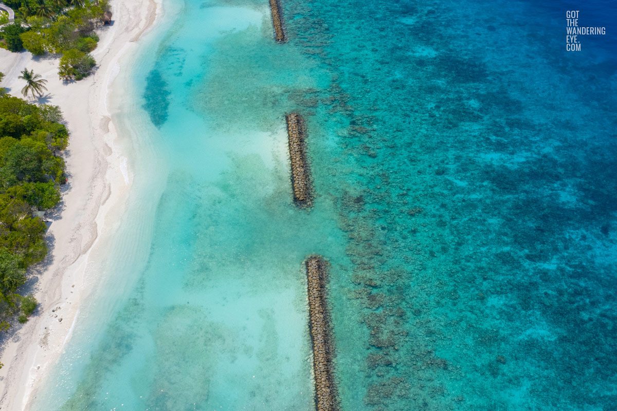 Tropical Beach Aerial above the Maldives