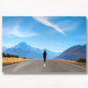 Woman Hiking towards Mount Cook National Park