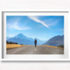 Woman Hiking towards Mount Cook National Park