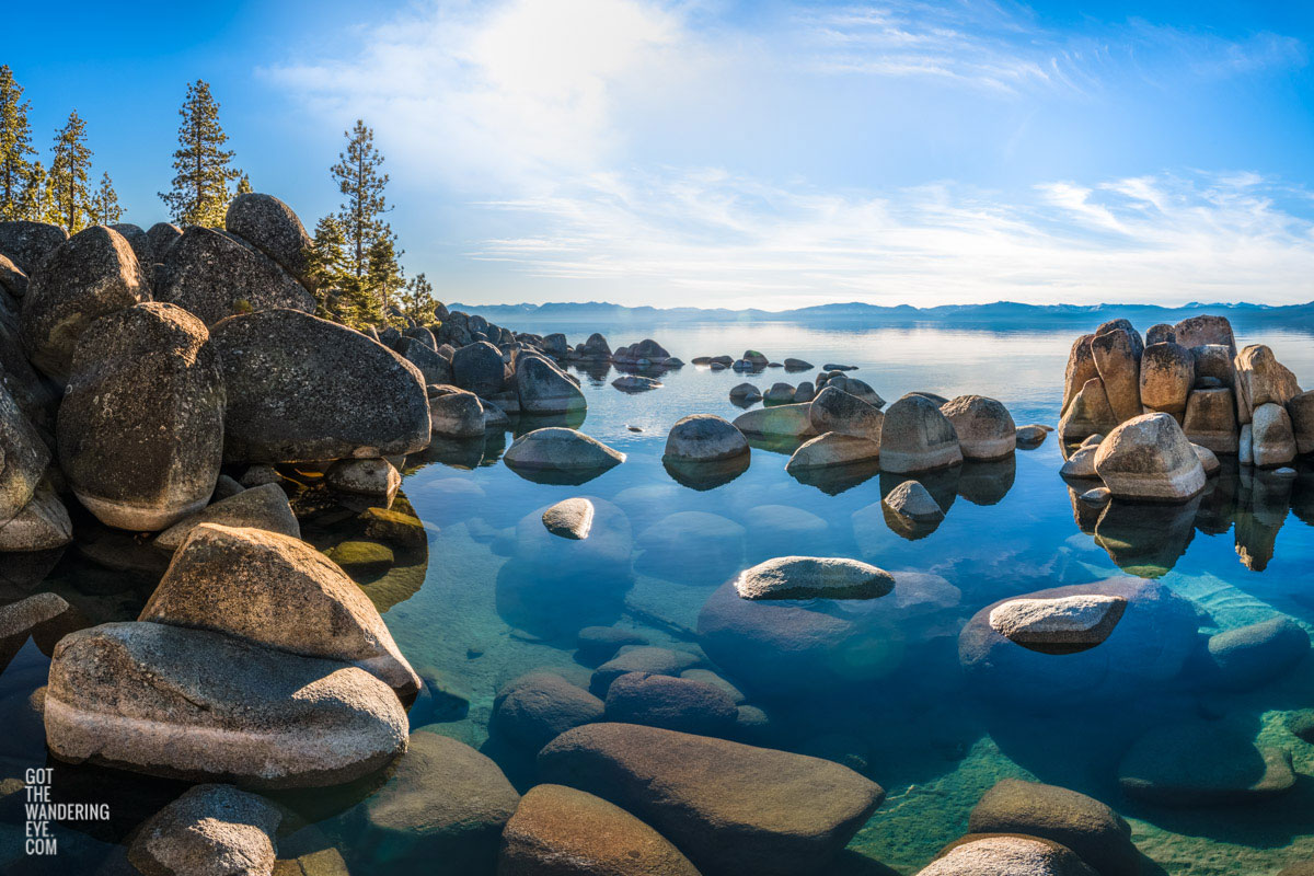 North Lake Tahoe Boulders. Mountain, lake landscape