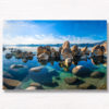 ahoe Beach Boulders. Beautiful picturesque landscape