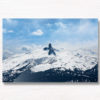 Black Tusk Winter Whistler. Snowing on snow capped mountain landscapes
