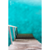 Fine Art Photography Print. Steps down from an overwater bungalow into blue lagoon, Maldives.