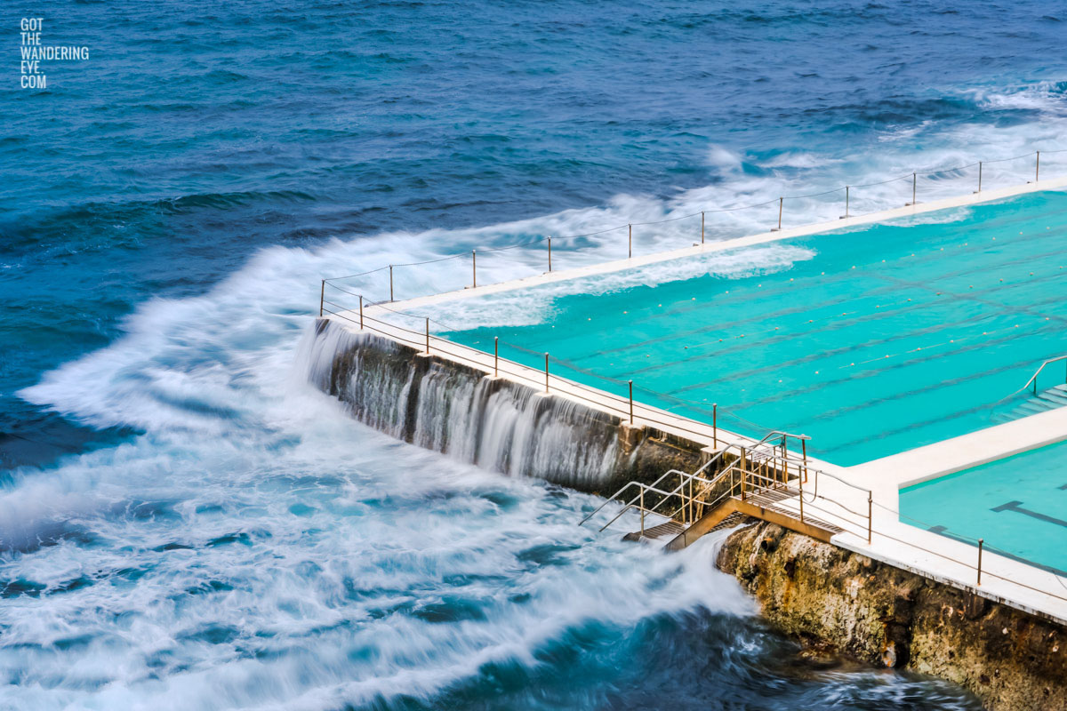 Famous, Bondi icebergs, long exposure of empty swimming pool.