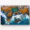 Aerial oceanscape looking down on Mahon Pool, Maroubra