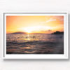 Fine Art Photography Print. Spectacular golden sunset dipping into the ocean at Black Rock, Maui, Hawaii