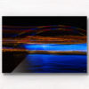 Long exposure, light painting photography of Vivid Festival. Light trails of Sydney Harbour Bridge, Australia