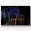 Long exposure, light painting photography of Vivid Festival. Light trails of Sydney Harbour Bridge, Australia