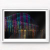 Long exposure, light painting photography of Vivid Festival. Light trails of Sydney Harbour Bridge, Australia
