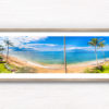 Waterfront panoramic view of Lanai and Moloka'i Islands from Maui Island