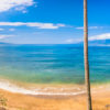 Waterfront panoramic view of Lanai and Moloka'i Islands from Maui Island. Maui Beachfront Views