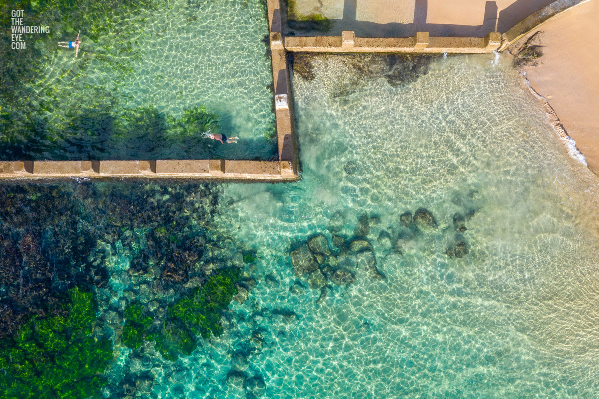 Ross Jones Rockpool Aerial. Coogee Beach