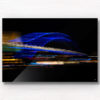 Long exposure, light painting photography of Vivid Festival. Light trails of Sydney Harbour Bridge, Australia