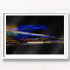 Long exposure, light painting photography of Vivid Festival. Light trails of Sydney Harbour Bridge, Australia