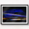 Long exposure, light painting photography of Vivid Festival. Light trails of Sydney Harbour Bridge, Australia
