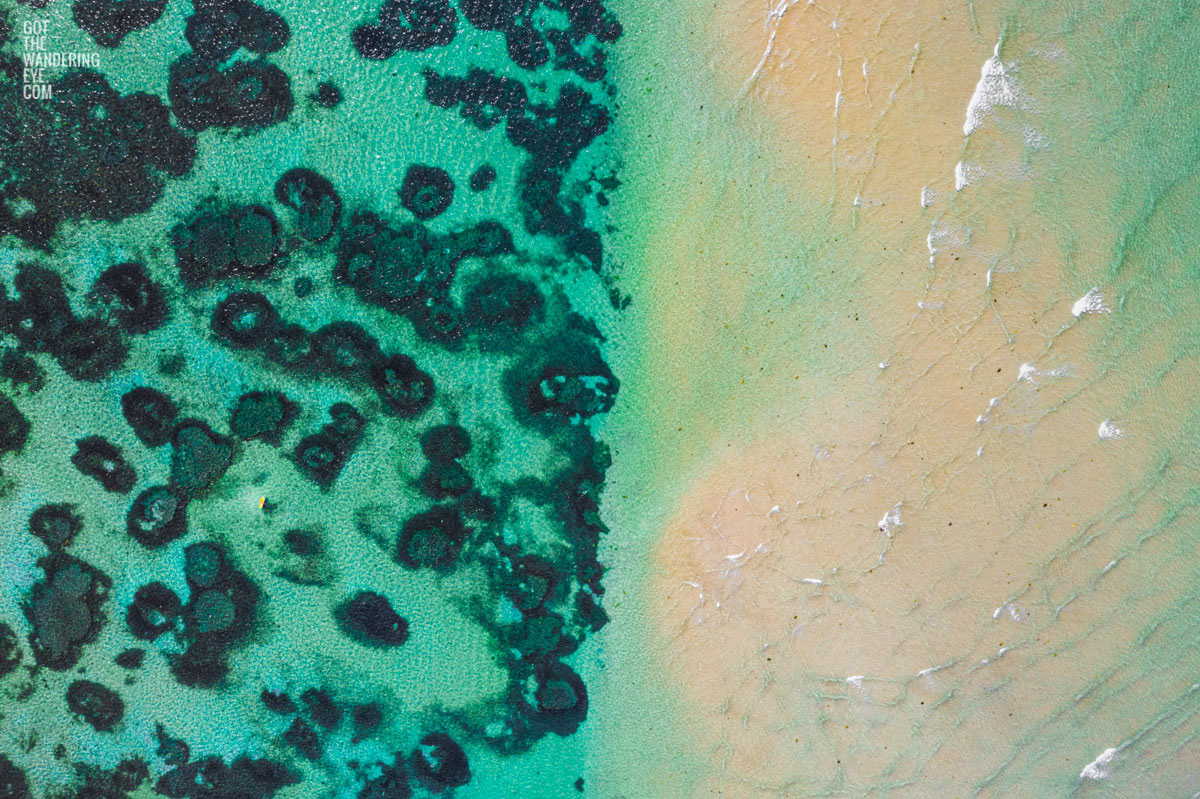 Aerial oceanscape above a south coast nsw beach