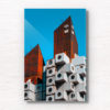 Metabolist cube architecture of Nakagin Capsule Tower in Tokyo, Japan