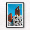 Metabolist cube architecture of Nakagin Capsule Tower in Tokyo, Japan