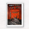 Red torii gates at Fushimi Inari Taisha Shrine in Kyoto.