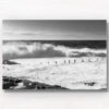 Black & White image of huge waves crashing over Mahon Pool, Maroubra