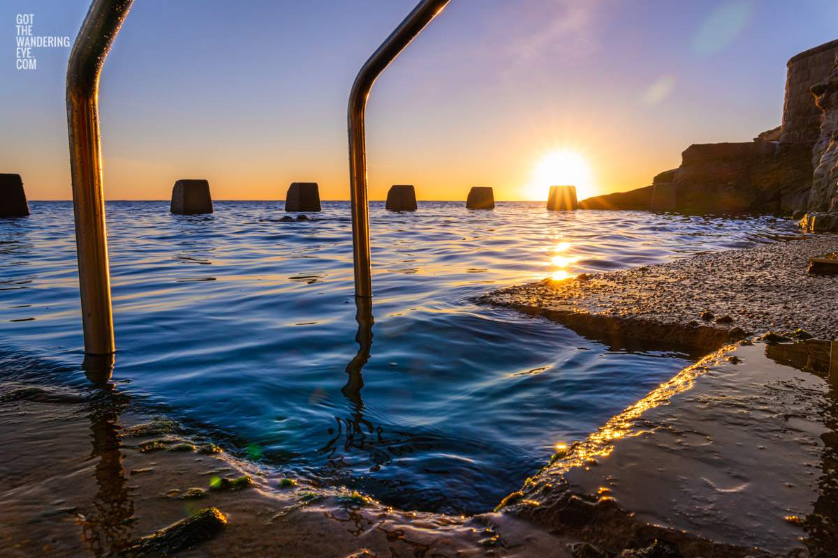 Best Rockpools Sydney. Beautiful sunrise above Ross Jones Memorial Pool in Coogee