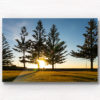 A couple enjoying a beautiful sunrise and morning walk along Coogee Beach