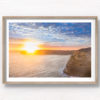 Fine Art Photography Print. Stunning sun setting into the ocean, Great Ocean Road, Victoria