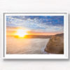 Fine Art Photography Print. Stunning sun setting into the ocean, Great Ocean Road, Victoria