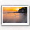Long exposure of the sun rising over the iconic ocean pool, Wylies Baths in Coogee