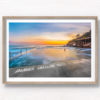 Long exposure of the sun rising over the iconic ocean pool, Wylies Baths in Coogee