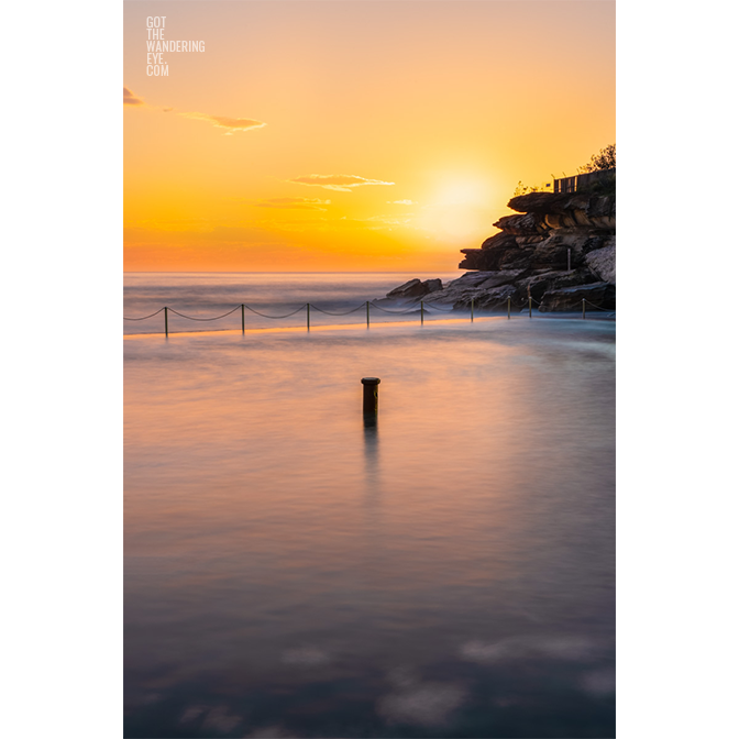 Best Sunrise Spots Sydney. Long exposure iconic ocean pool, Wylies Baths