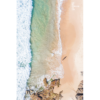 Aerial seascape above crystal clear waters of Maroubra Beach