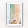 Aerial seascape above crystal clear waters of Maroubra Beach