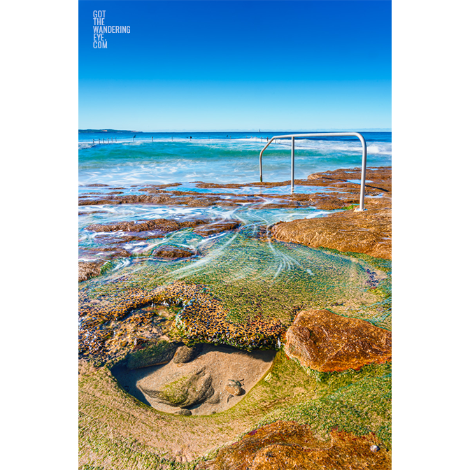 Crystal clear waters of North Cronulla Rock Pool, Cronulla Beach. Sydney Ocean Pools