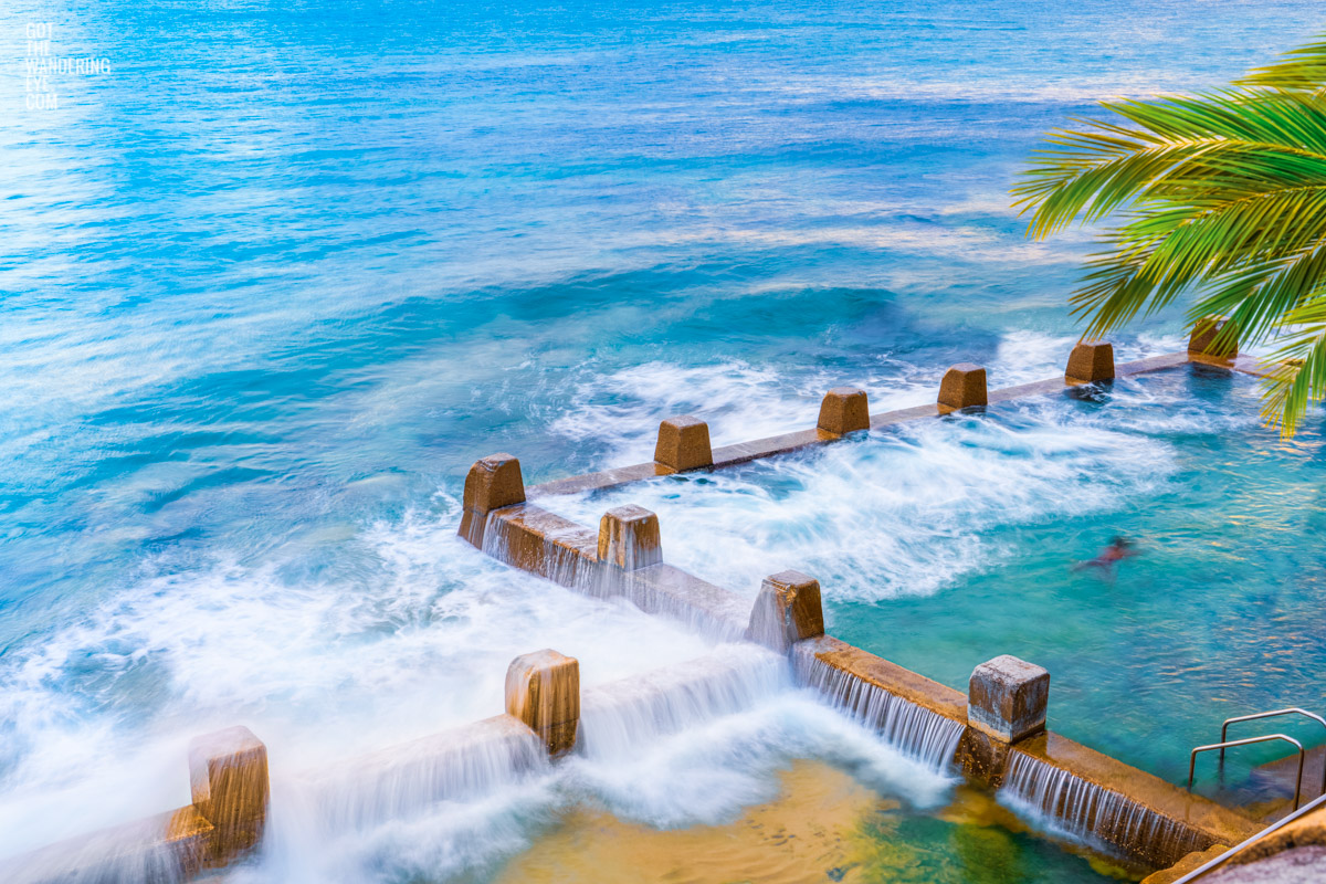 Oceanscape photography, long exposure of Ross Jones Rockpool, Coogee