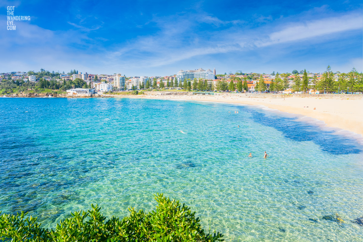 Beautiful crystal clear seascape of Coogee Beach Sydney
