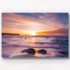 Swimmers enjoying a beautiful sunrise with whispy clouds over Bronte Beach, Sydney by Allan Chan