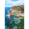 Swimming in bronte rockpool, bronte baths on a sunny day at at low tide