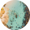 Ocean Aerial Bronte Bogey. ChromaLuxe metal print by Allan Chan