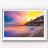 Stunning sunrise at Wylies Baths Coogee Beach. One of Sydney’s best ocean rock pools. Framed wall art print.