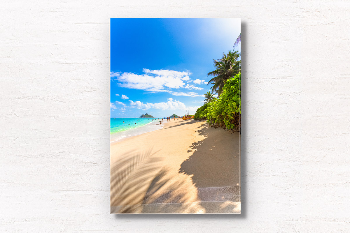 Lanikai Beach Hawaii one of the most beautiful beaches in the world. Framed art photography wall art print.