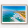 Bombo Beach aerial Kiama. Beautiful South Coast NSW view. Framed art photography wall art print by Allan Chan.