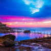 Neon pool maroubra. Purple sunrise at Maroubra.